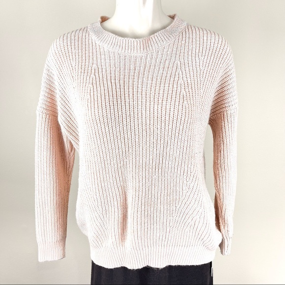 ATMOSPHERE neutral pullover knit Sweater long sleeve PALE PINK casual wear 10 - Picture 10 of 10